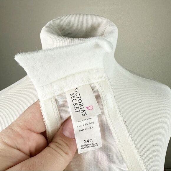 Victorias Secret Vintage 90s Satin Push Up White Strapless Bra 34C - Picture 6 of 10